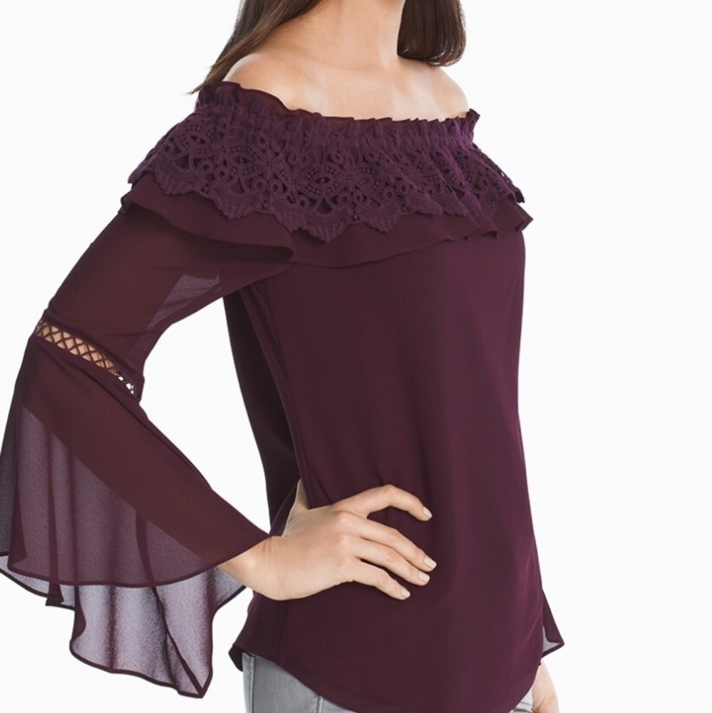 White House Black Market off shoulder top